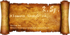 Klemens Szebáld névjegykártya